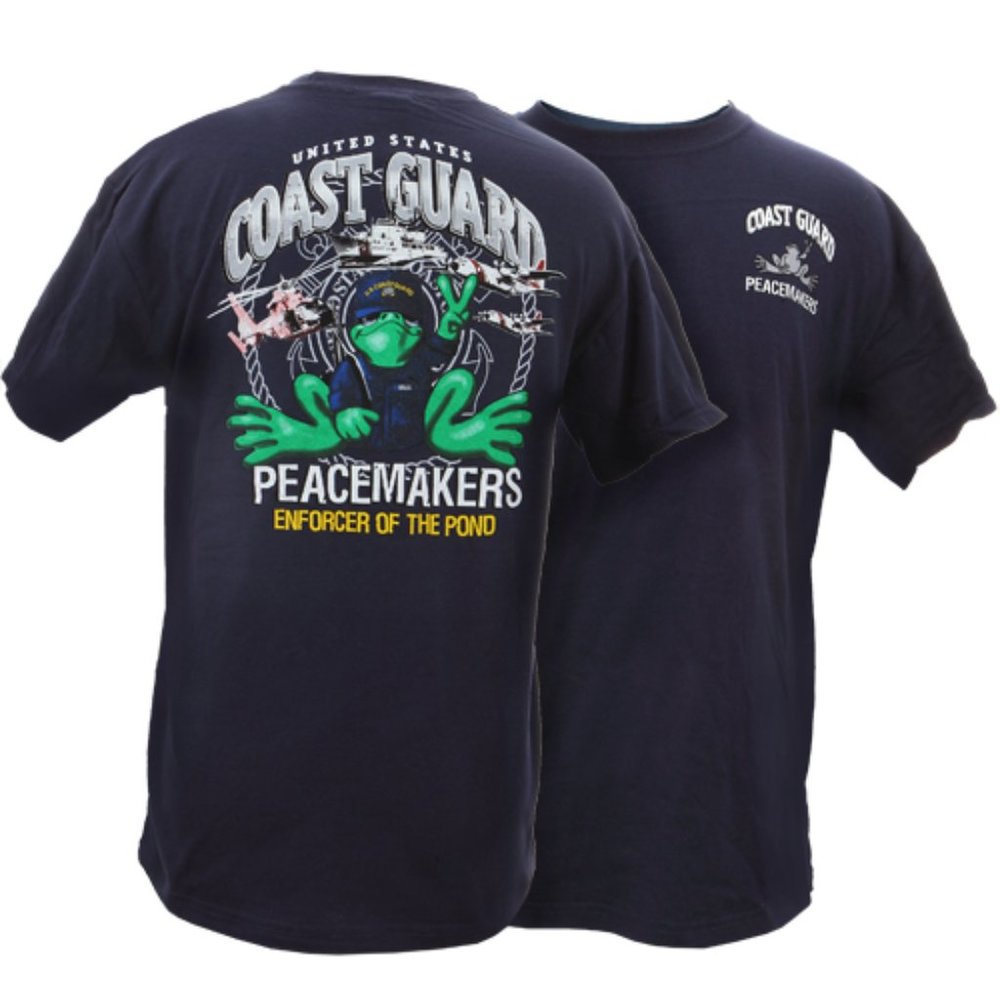 Peace Frogs U.S. Coast Guard T-Shirt ~ 100% Cotton ~ X-Large ~ Brand New!